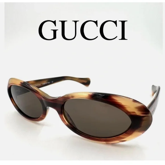 🤎Gucci Sunglasses Brown GG2420/S 3CX 52/19 Oval type With Side logo - Picture 3 of 17